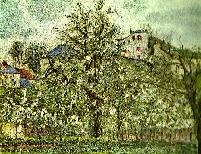 Camille Pissarro handelstradgard med blommande trad China oil painting art